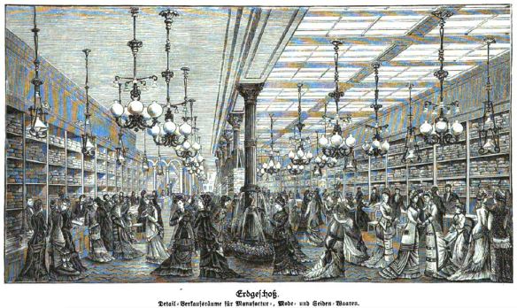 000_Illustrirte Zeitung_078_1882_p268_Kaufhaus_Rudolph-Hertzog_Berlin_Einkaufen_Verkaufsräume_Gaslicht_Stoffe