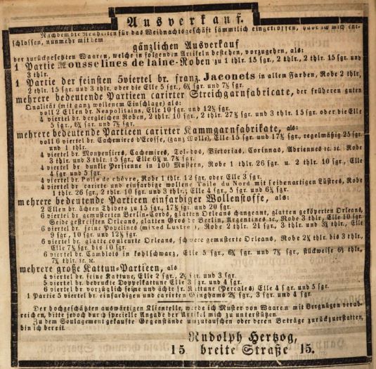000_Königlich privilegirte Berlinische Zeitung_1849_11_18_No270_Rudolph-Hertzog_Stoffe_Ausverkauf