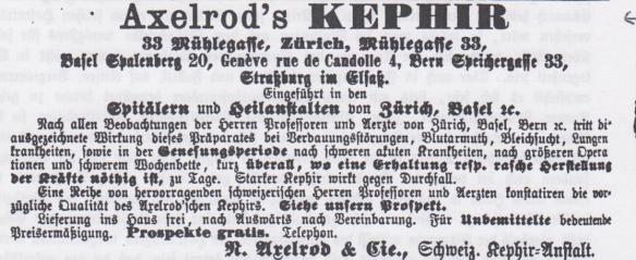00_Schweizerische Blätter für Gesundheitspflege_NF03_1888_p030_Kefir_Axelrod_Zürich