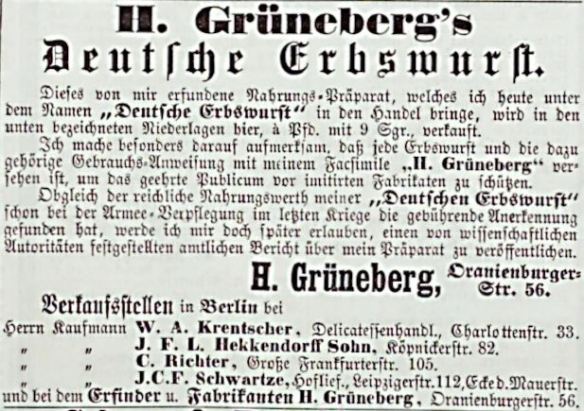 Kladderadatsch_024_1871_Nr52_Beibl02_p03_Suppenpräparate_Deutsche-Erbswurst_Grüneberg_Berlin_Militärverpflegung