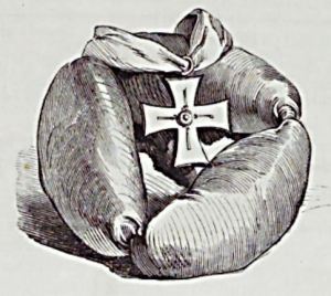 Kladderadatsch_24_1871_p064_Erbswurst_Eisernes-Kreuz_Schott