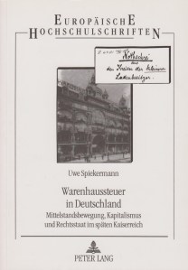 Titelblatt_A01_Warenhaussteuer in Deutschland