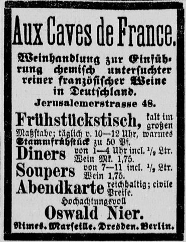 05-Deutsches Montags-Blatt_1877_11_26_p06_Wein_Weinrestaurant_Aux-Caves-de-France_Oswald-Nier
