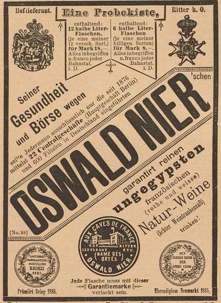 07-Illustrirte Frauen-Zeitung_13_1886_p144_Filialbetrieb_Wein_Oswald-Nier
