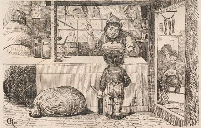 02_Düsseldorfer_Monatshefte_05_1852_p046_Kolonialwarenhändler_Kleinhändler_Verkaufsraum