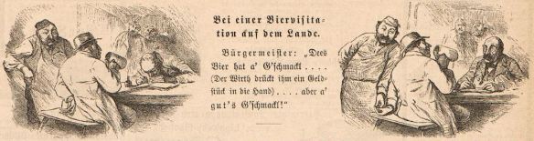 02_Fliegende Blätter_083_1885_Nr2104_Beibl_p01_Nahrungsmittelkontrolle_Bier_Korruption_Lebensmittelvisitation