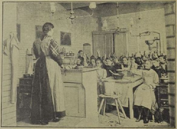 07_Das interessante Blatt_24_1905_06_29_Nr26_p06_Hauswirtschaftslehre_Kochunterricht_Kochen_Berlin_Volksschule_Frauenbildung