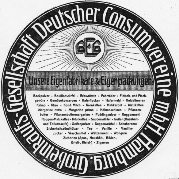09_Konsumgenossenschaftliche Rundschau_08_1911_Nr35_pI_GEG_Konsumgenossenschaften_Sortiment_Handelsmarken
