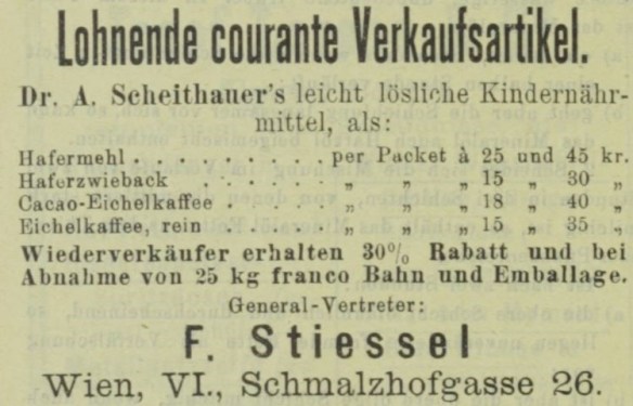 05_Drogisten-Zeitung_09_1894_p454_Säuglingsernährung_Eichelkaffee_Eichelkakao