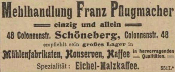 06_Vorwärts_1907_11_03_Nr258_p23_Eichelkaffee_Mehl_Eichelmalzkaffee