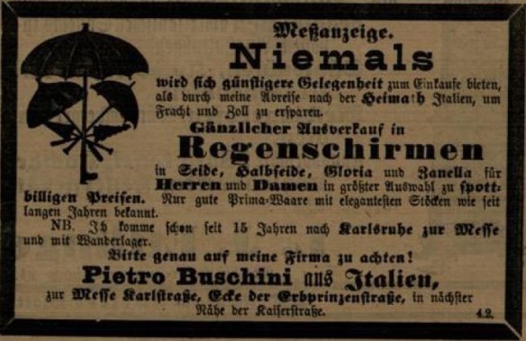 03_Anzeige eines Wanderlagers 1888_Karlsruher Tageblatt_1888_11_07_Nr306_p4191