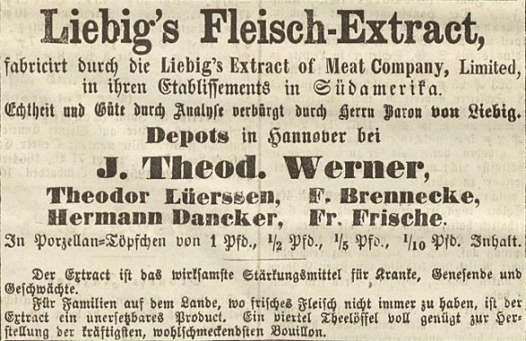 04_Hannoverscher Courier_1867_07_01_p4_Suppenpräparate_Liebigs-Fleischextrakt