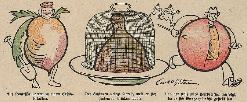 03_Lustige Blätter_33_1918_Nr14_p10_WKI_Agrarpolitik_Kohlrübe_Schinken_Käse_Lebensmittelversorgung