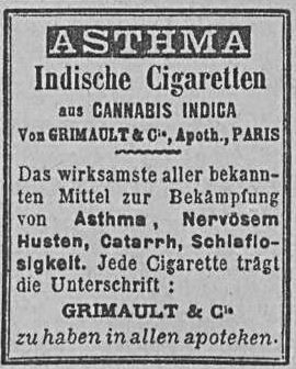 07_Allgemeine Zeitung_1902_02_16_Nr046_p10_Medizinalzigaretten_Grimault_Asthma_Hanfzigaretten_München