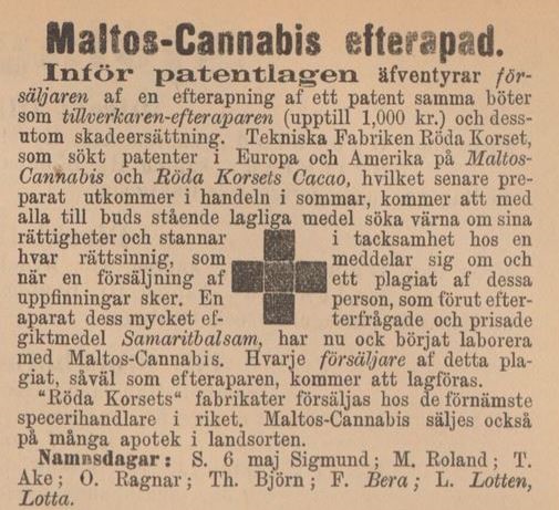 08_Kalmar_1894_05_05_p3_Hanfpräparate_Maltos-Cannabis_Röda-Korset_Stockholm