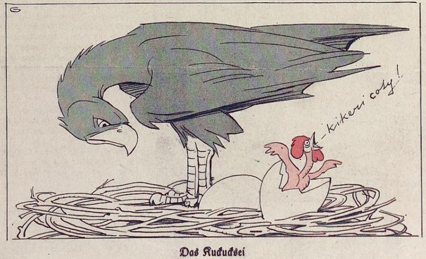 07_Kladderadatsch_83_1930_Nr44_Eier_Importe_Nationalismus_Adler