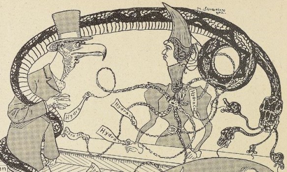 09_Lustige Blätter_14_1899_Nr32_p06_Warenhaus-Hydra_Pleitegeier