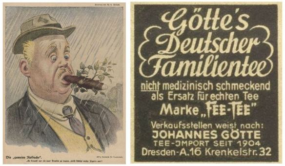 09_Lustige Blätter_33_1918_Nr27_Wiener Illustrierte_61_1942_06_17_Nr24_p8_Ersatzmittel_Tabakersatz_Teeersatz_Deutscher-Tabak_Deutscher-Tee