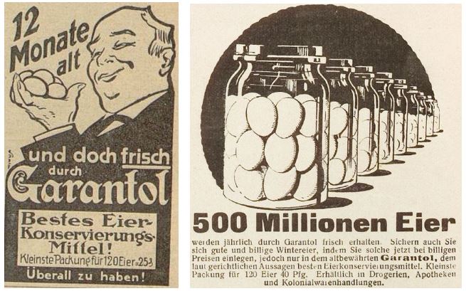 12_Vobachs Frauen- und Moden-Zeitung_1914-15_H03_Meggendorfer Blätter_148_Nr1888_p144_Konservierungsmittel_Garantol_Eier