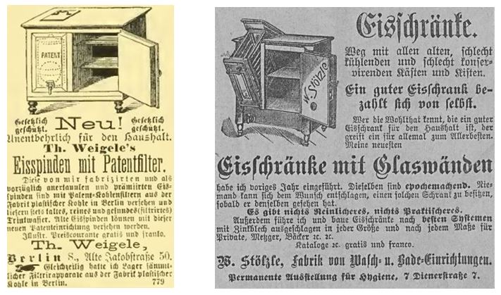 16_Über Land und Meer_40_1879_p644_Allgemeine Zeitung_1901_12_31_Nr369_p04_Eisschrank_Kühlung