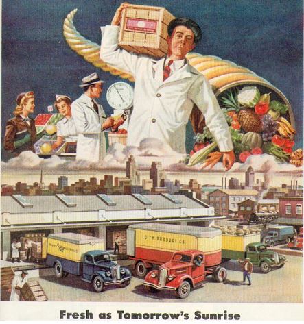 31_Times_1947_Nr12_p43_Frische_Absatzkette_Lebensmittelversorgung_Lastwagen