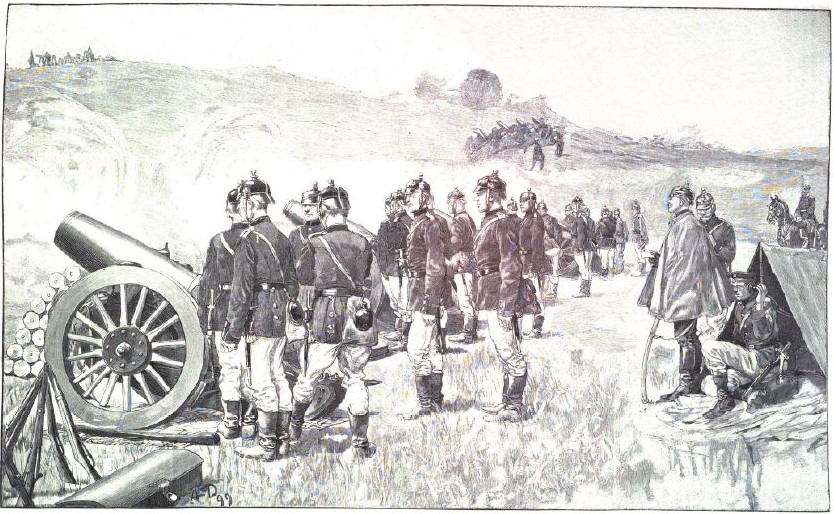 026_Illustrirte Zeitung_113_1899_p211_Militär_Artillerie_Haubitze_Fetthenne