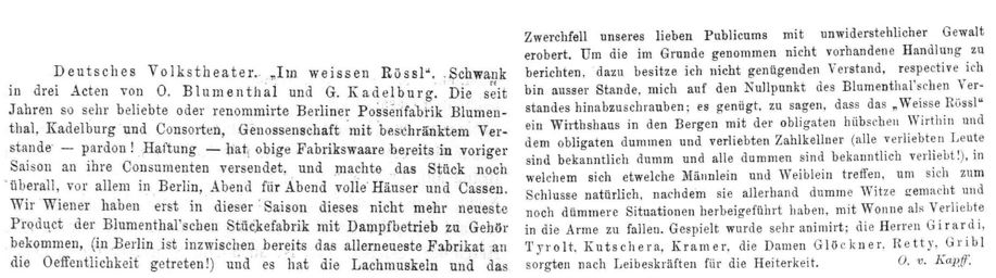 048_Oesterreichische Musik- und Theaterzeitung_11_1898-99_Nr05_p2-3_Theater_Schwank_Im-weissen-Rössl_Oskar-Blumenthal_Gustav-Kadelburg