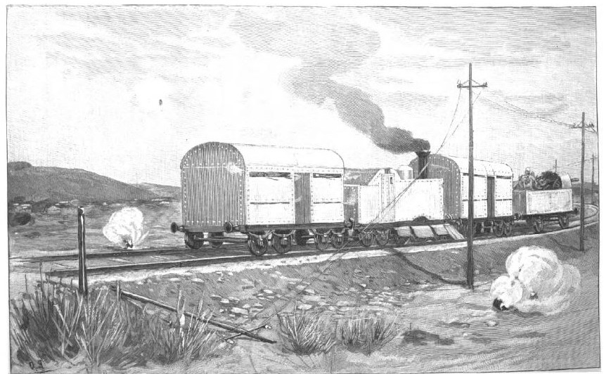 057_Illustrirte Zeitung_113_1899_p642_Kolonialkrieg_Burenkrieg_Panzerzug_Artillerie