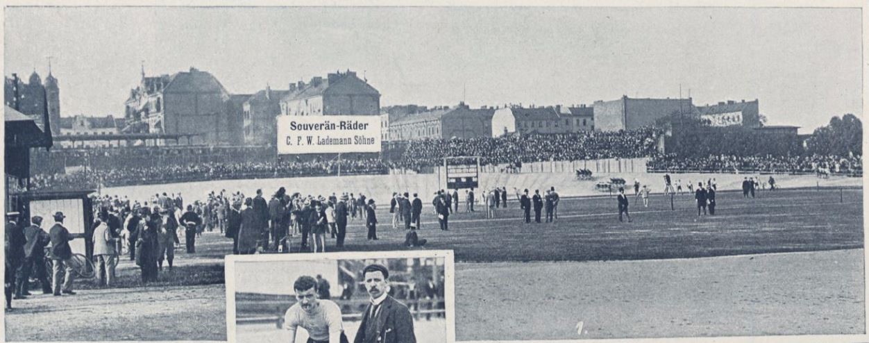063_Berliner Leben_01_1898_p064_Zuschauersport_Fahrrad_Fahrradrennen_Außenreklame_Friedenau