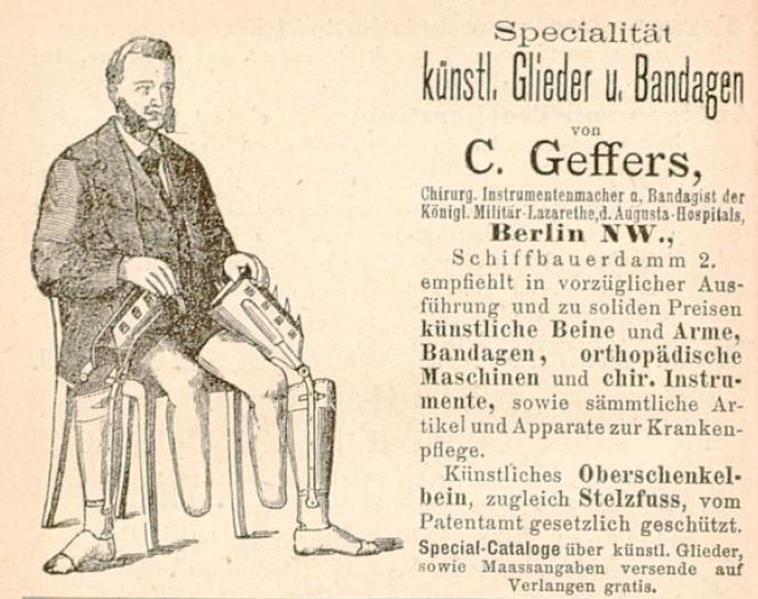 085_Katalog_1882_Annoncen_p216_Medizinaltechnik_Prothesen_C-Geffers_Invalide