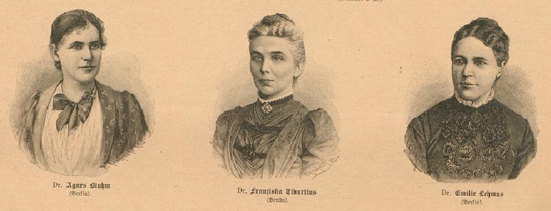 091_Der Bazar_39_1893_p384_Frauenemanzipation_Frauenstudium_Medizin_Agnes-Bluhm_Franziska-Tiburtius_Emilie-Lehmus