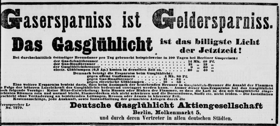 096_Berliner Tageblatt_1893_11_05_Nr565_p11_Beleuchtungsartikel_Gaslicht_Gasglühlicht_Auerlicht