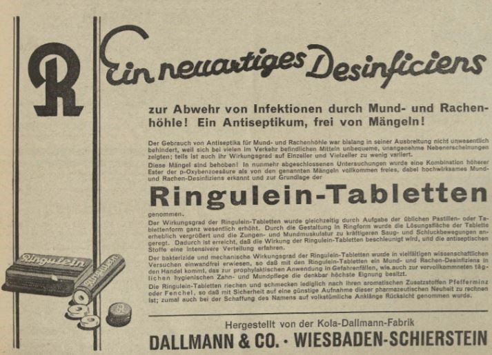 05_Deutsche Apotheker-Zeitung_48_1933_Nr82_sp_Antiseptikum_Ringulein_Grippe_Dallmann_Schierstein