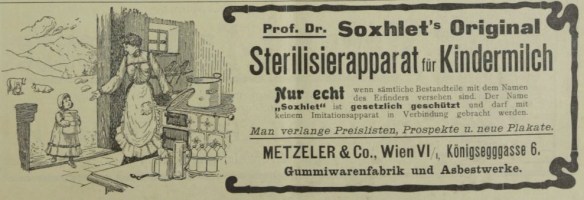 12_Drogisten-Zeitung_24_1909_Nr45_p01_Saeuglingsernaehrung_Soxhlet-Apparat_Konservierungsgeraet_Alpenmilch