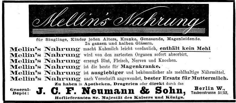 16_Ueber Land und Meer_081_1898-99_Nr05_sp_Saeuglingsernaehrung_Kindernaehrmittel_Mellin_Amerikanisierung
