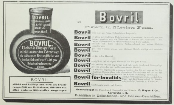 04_Illustrierte Sport-Zeitung_06_1897_Nr19_p07_Fleischpraeparate_Kraeftigungsmittel_Bovril_Verpackung_Sporternaehrung