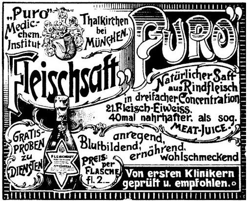 09_Wiener Caracaturen_18_1898_Nr21_p11_Kraeftigungsmittel_Fleischsaft-Puro_Vergleichende-Werbung