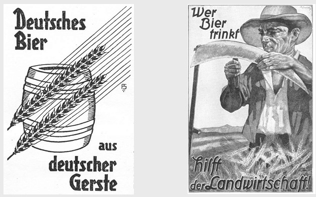 11_Die Ernaehrungswirtschaft_3_1929_p423_Scheck_1935_p49_Bier_Gemeinschaftswerbung_Plakatwerbung_Nationale-Werbung