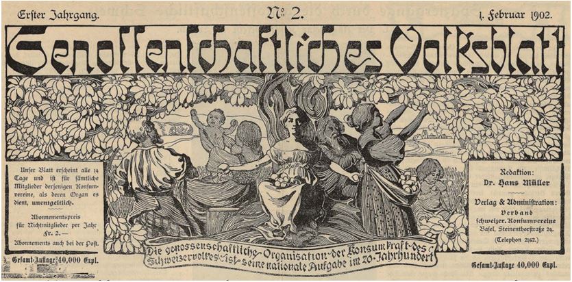 03_Genossenschaftliches Volksblatt_01_1902_Nr02_p1_Titelblatt_Konsumgenossenschaften_Schweiz