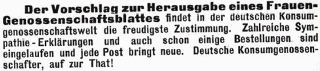 05_Wochen-Bericht der Grosseinkaufs-Gesellschaft Deutscher Consumvereine_08_1901_p773_Frauengenossenschaftsblatt_Konsumgenossenschaften