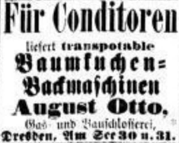 07_Dresdner Nachrichten_1881_12_03_Nr337_p5_Maschinenbau_Baumkuchen_Backofen_Otto_Dresden