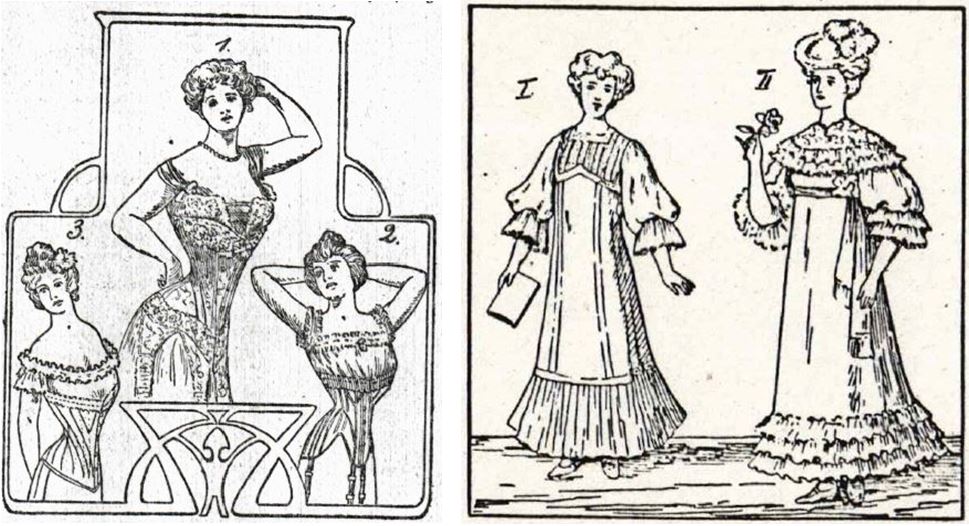 13_Frauen-Genossenschaftsblatt_02_1903_p133_Ebd_03_1904_p109_Reformkleidung_Frauenkleidung