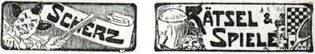 15_Frauen-Genossenschaftsblatt_01_1902_p007_Rubrikenueberschriften_Scherz_Raetsel_Spiele