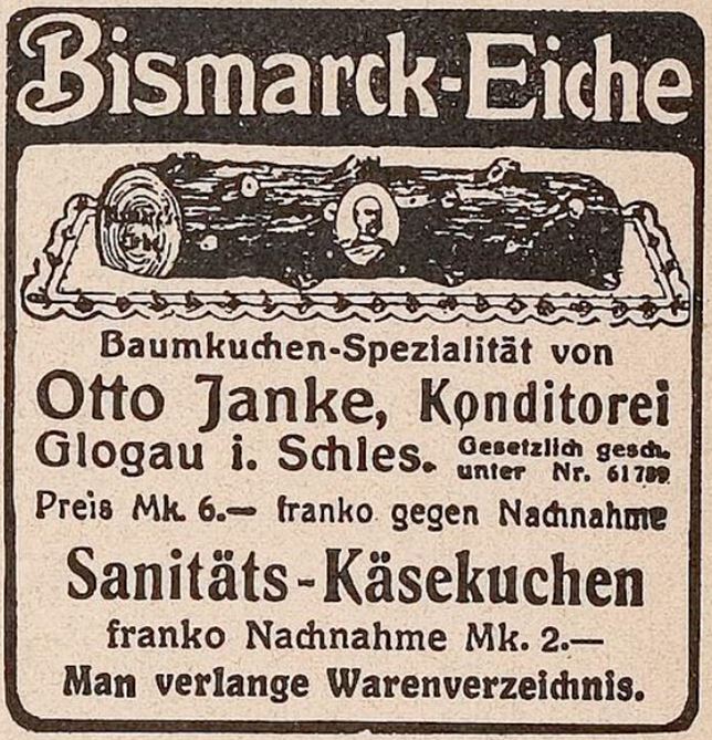 27_Jugend_15_1910_T2_p1022_Versandgeschäft_Baumkuchen_Bismarck-Eiche_Otto-Janke_Glogau