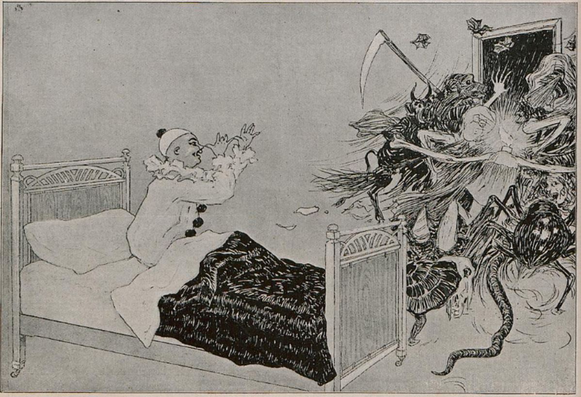 08_Fliegende Blaetter_124_1906_Nr3164_Beibl2_p2_Betten_Steiner_Paradiesbett_Schaedlinge_Wanzen_Skelett_Hygiene