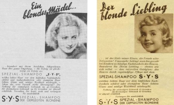 32_Die Frau und Mutter_21_1932_H09_p31_Das interessante Blatt_51_1932_07_21_Nr29_p14_Haarpflege_Haarshampoo_SYS_Blondinen