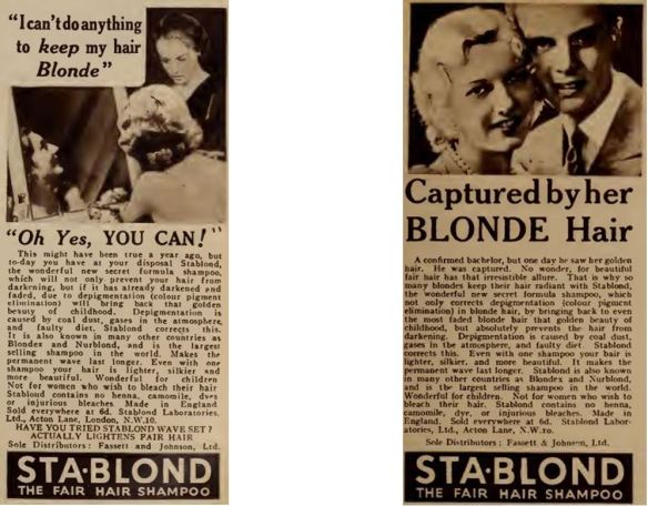 38_Picturegoer_03_1934_04_14_Nr151_p03_Ebd_1937_03_24_Nr147_p39_Haarpflege_Haarshampoo_Stablond_Yes-We-Can
