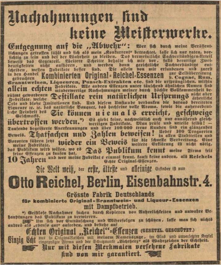 27_Vorwaerts_1900_12_25_Nr300_p14_Otto-Reichel_Essenzen_Spirituosen_Plagiate_Niederlagen_Max-Noa