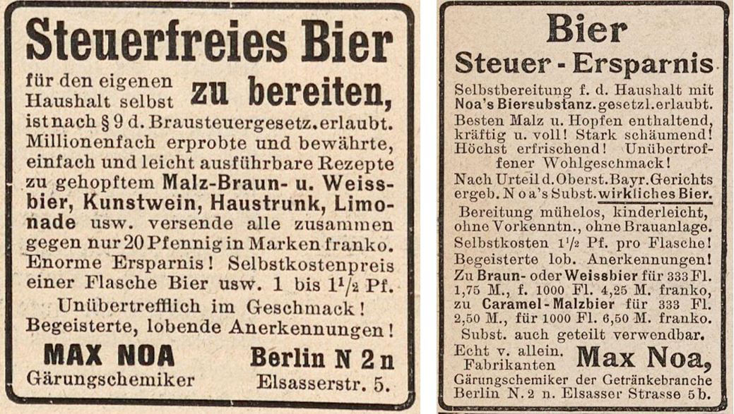 30_Der Wahre Jacob_24_1907_p5480_ebd_27_1910_p6888_Max-Noa_Selbstbereitung_DIY_Bier_Biersteuer