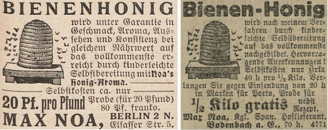 31_Der Wahre Jacob_27_1910_p6717_Arbeiter-Zeitung_1912_08_04_Nr211_p20_Max-Noa_Selbstzubereitung_Bienenhonig_DIY_Berlin_Bodenbach